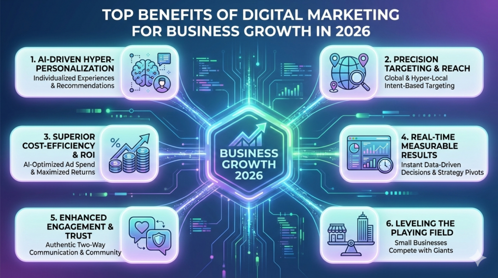 Top Benefits of Digital Marketing for Business Growth in 2026 Benefits of Digital Marketing